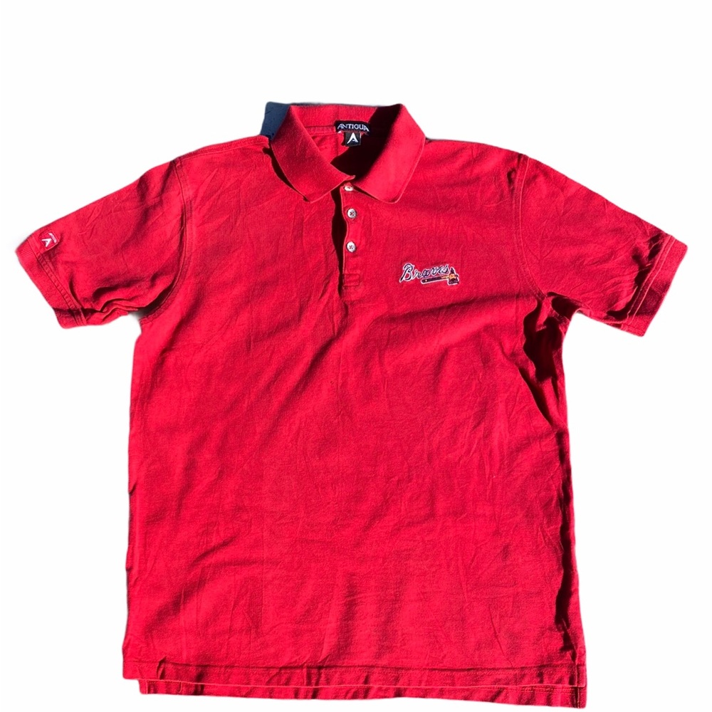 MLB Atlanta Braves Antigua Red Legacy Polo